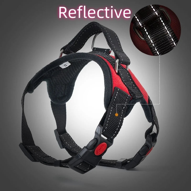 Saddle Dog Harness Reflective Adjustable Pet Harness No Pull Walking Training Small Medium Large Big Dogs Chest Strap Product