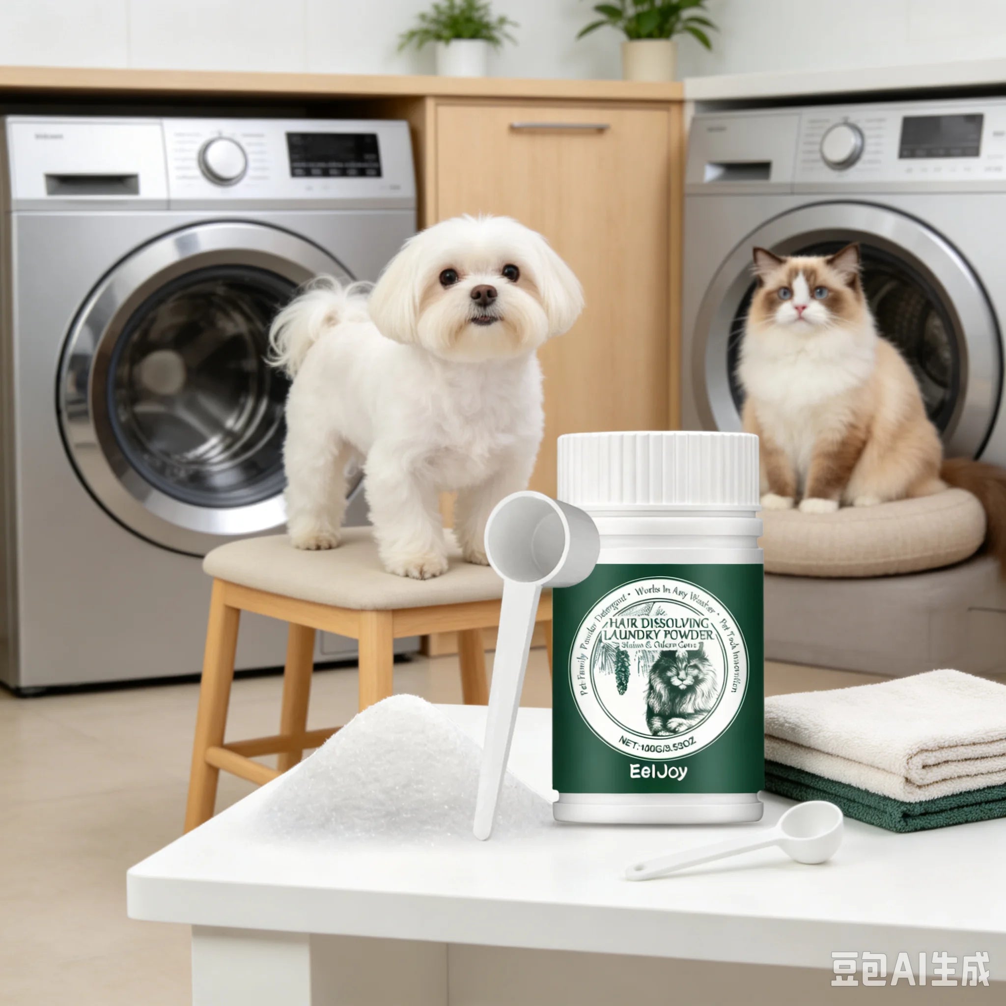 Dissolve Pet Hair Powder For Washing Machine Reduce Cat Hair Pet Clothing Household Safe Dog And Cat Hair Dissolving Cleaners