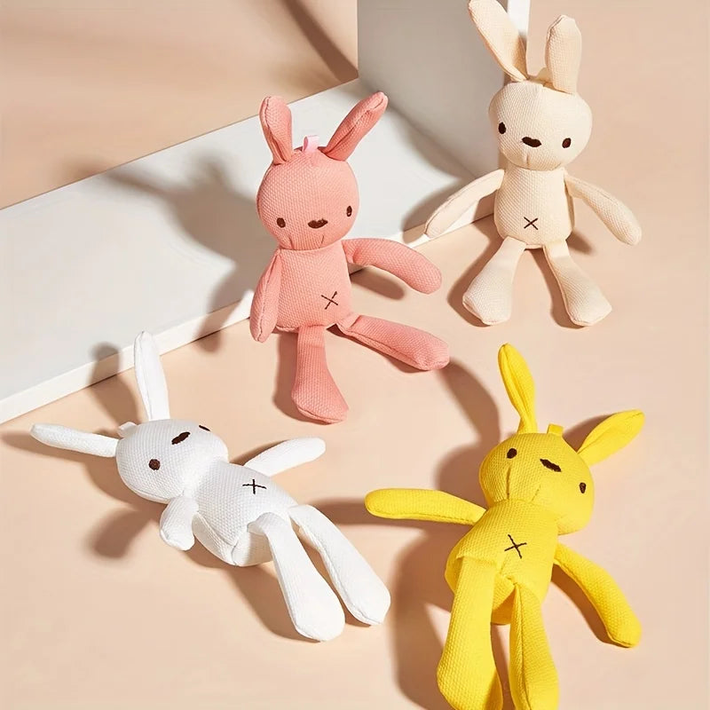 A Random Color Easter Cartoon Rabbit Pet Plush Toy with Dogs, Cats Interactive Play Valentine's Day, Party Birthday Gifts