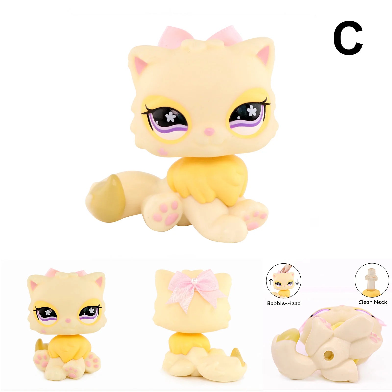 Mini Pet Shop Bobble Head Cute Toy Persian Cat #763 Children's Gift for Boy and Girl for LPS