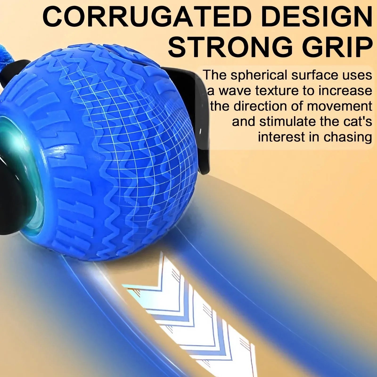 Automatic Rotating Smart Cat Teasing Ball LED Interactive Obstacle Avoidance Electric Pet Play Toy