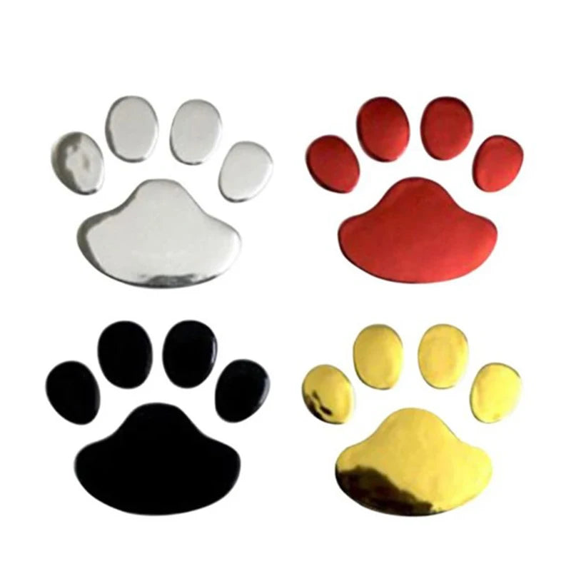 Car Stickers Creative Decals Paw 3D Animal Dog Cat Foot Prints Decal Car Motocycle Sticker Car Accessories