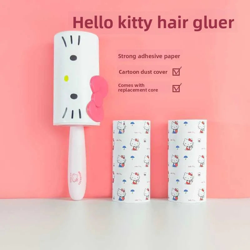 Hello Kitty Printed Lint Roller Cute Cartoon Pet Epilator with Refillable Stickers Home Clothes Daily Use Home Essentials Gift