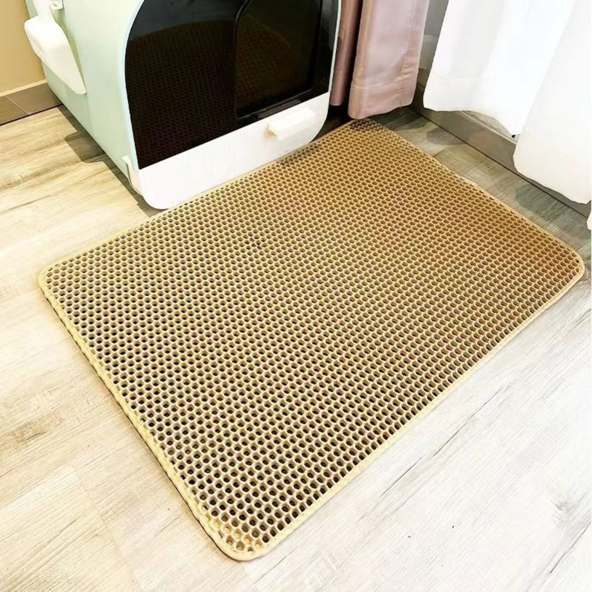 Cat Litter Mat Anti-carry-out Filter Anti-splash Dirty Basin Pet Double-layer Anti-urine Toilet Mat Easy To Clean and Non-slip