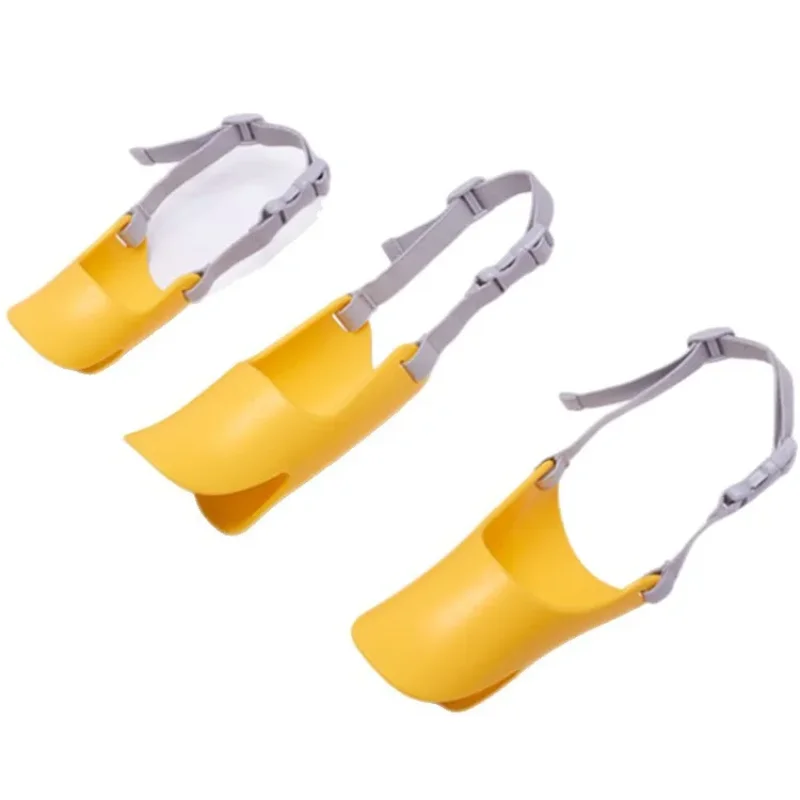Adjustable Dog Silicone Duck Muzzle Anti Bite Stop Barking Pet Accessory Safe Small to Large Dog Mouthpiece Cover