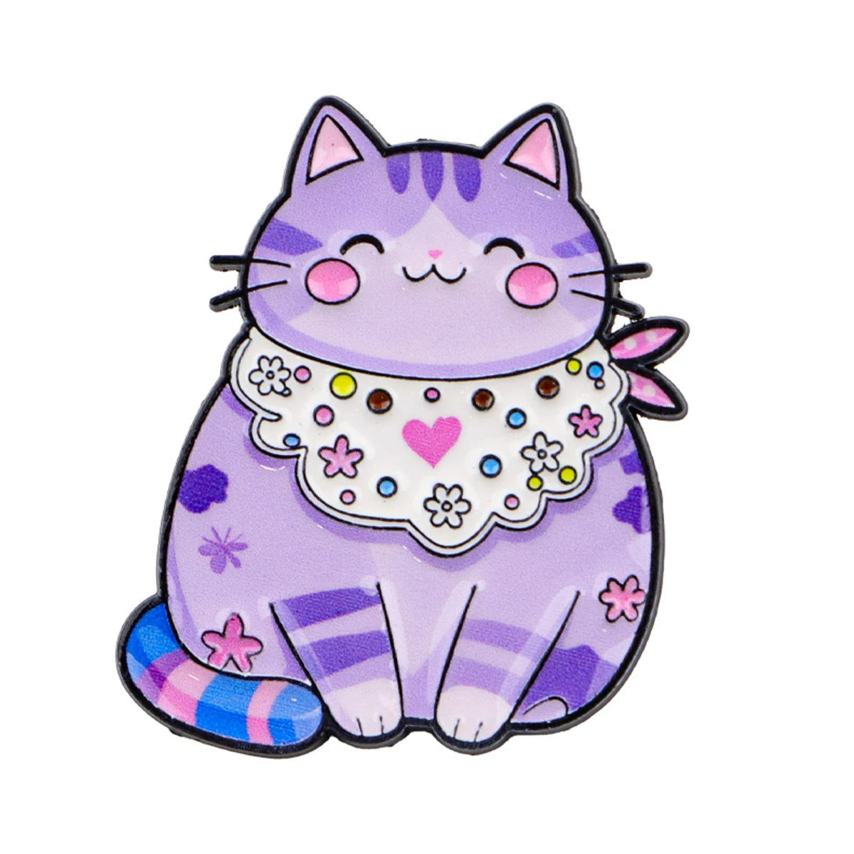 Cute Rainbow Galaxy Cat Enamel Pins Kawaii Cartoon Brooches Animal Lapel Badges Jewelry Gifts for Cat Lovers & Pride Accessories