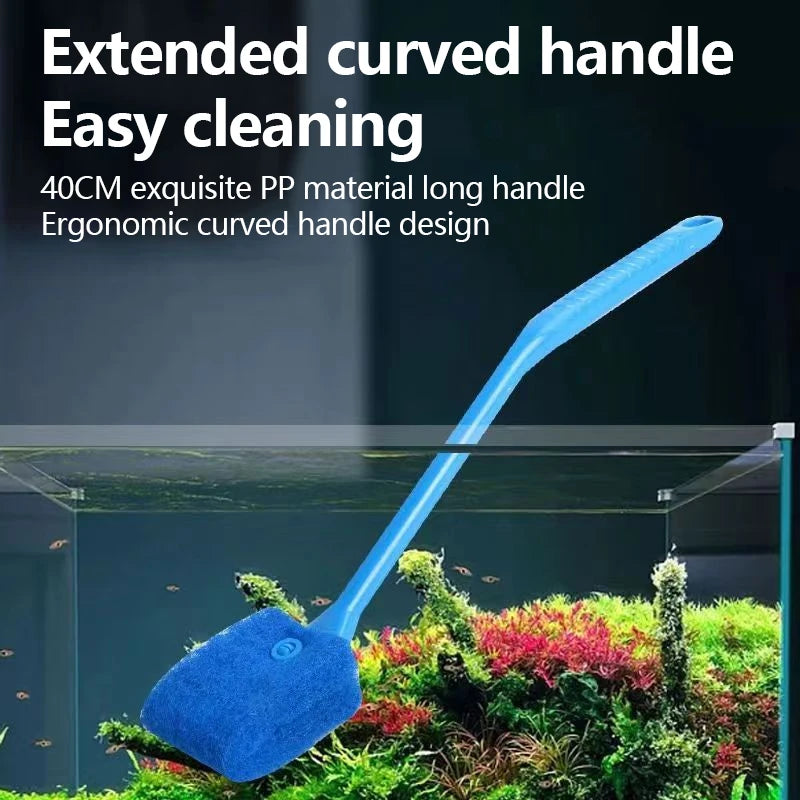 Fish Tank Glass Plant Cleaning Brush Floating Cleaning Window Algae Scraping Sponge Accessories Aquarium Fish Tank Cleaning Tool