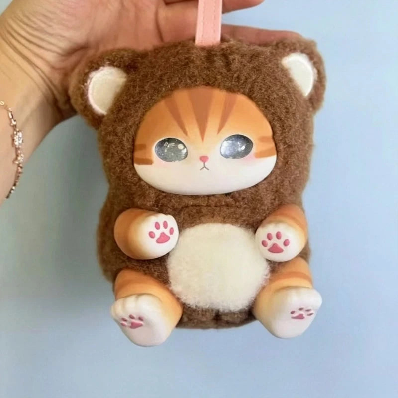 Cute Cat Doll Plush Keychain, Animal Dress Modeling, Vinyl Doll，bag Decoration Pendant,Surprise Blind Box，ideal Toy Gift Pendant