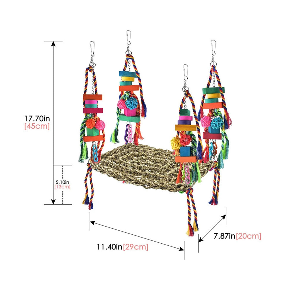 Parrot toys, climbing nets, hammocks, large bird toys, birdcage accessories, bird toys
