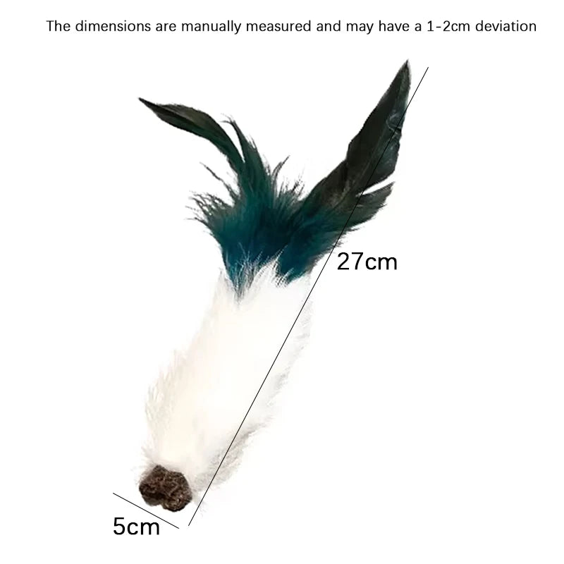 Natural Rabbit Fur Ball Cat Toy Cat Mint Fengrong Toy Cat Teasing Stick Cat Toy Self Fun and Stress Relieving Tool Pet Products