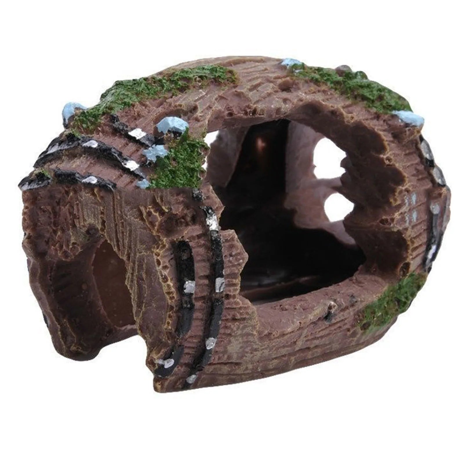 Aquarium Ornament Hollow Hole Log Tree Tunnel Cave Fish Tank Landscaping Decoration Aquatic Pet Accessories