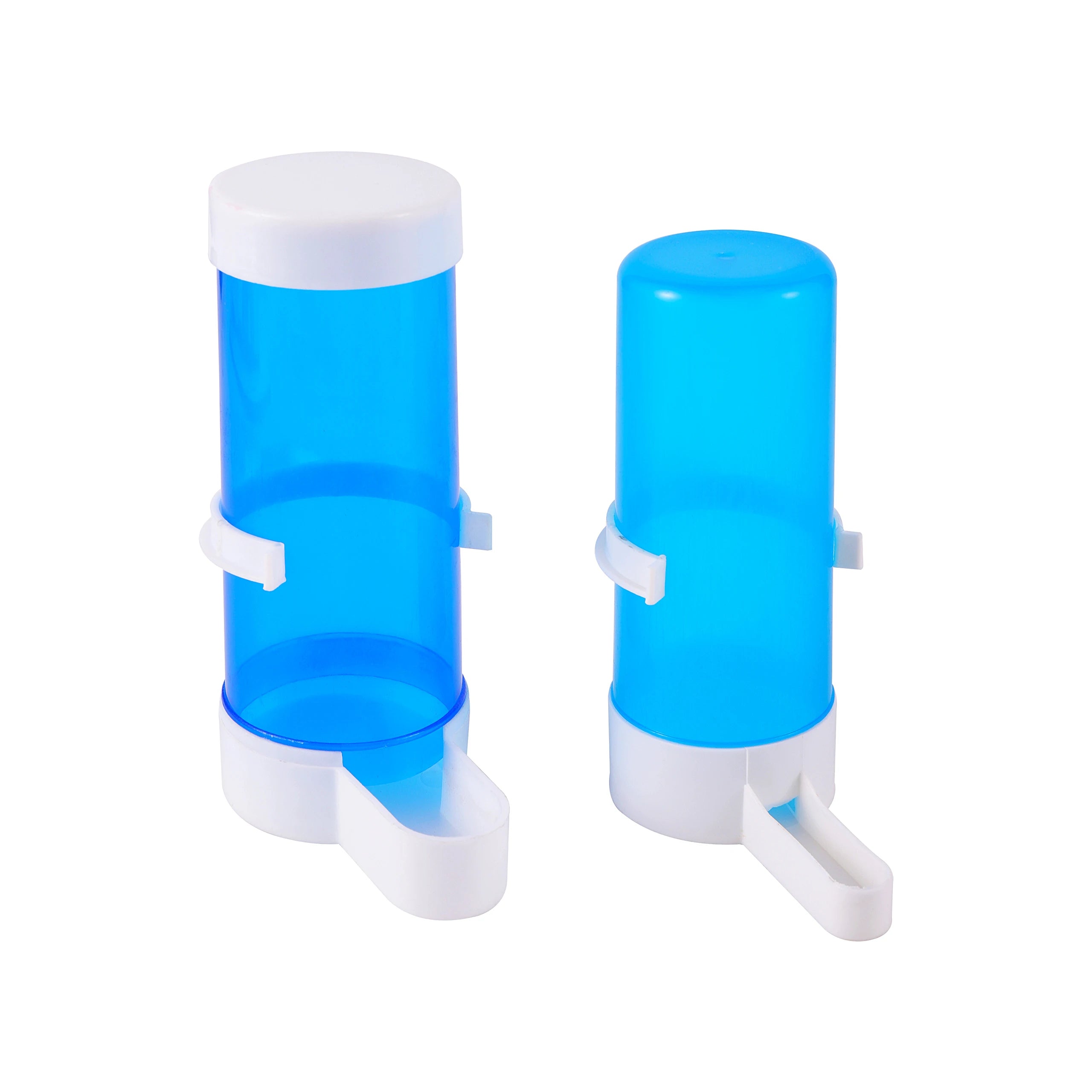 Plastic Pet Bird Hanging Automatic Drinking Fountain Feeder Parrot Feeding Cage Blue Parakeet Pigeon Bird Feeding Accessories