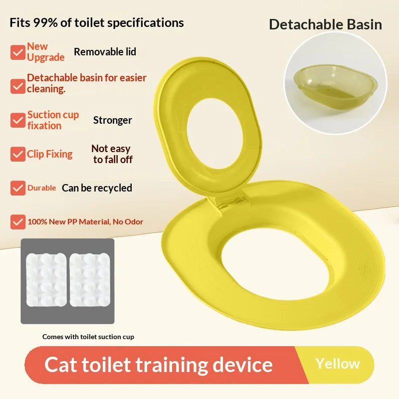 Best Plastic Cat Toilet Training Kit Reusable Puppy Cat Litter Mat Cat Toilet Trainer Toilet Pets Cleaning Cats Training Product