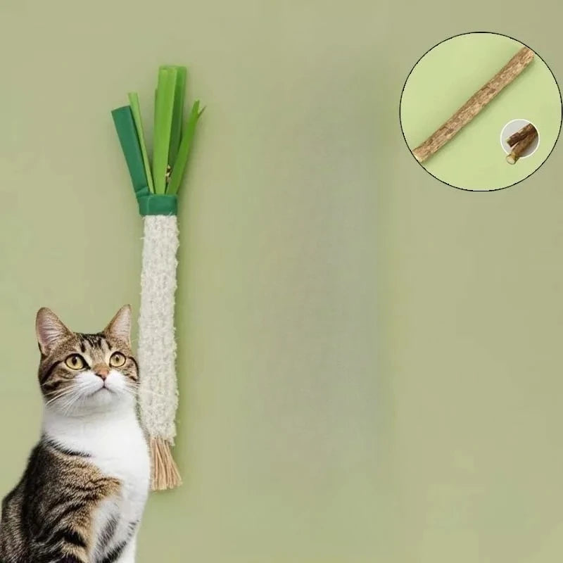 Interactive Cat Teaser Toy with Bell Teething Funny Kitten Teasering Play Stick Cat Accessories for Playtime And Teething