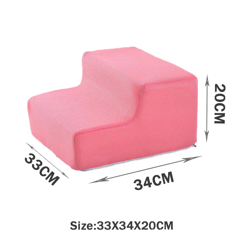 Removable Washable Anti Slip Foldable Pet Dog Cat Stairs High Elasticity Sponge Dog Training Stairs Cat Bed Stairs Play Stairs