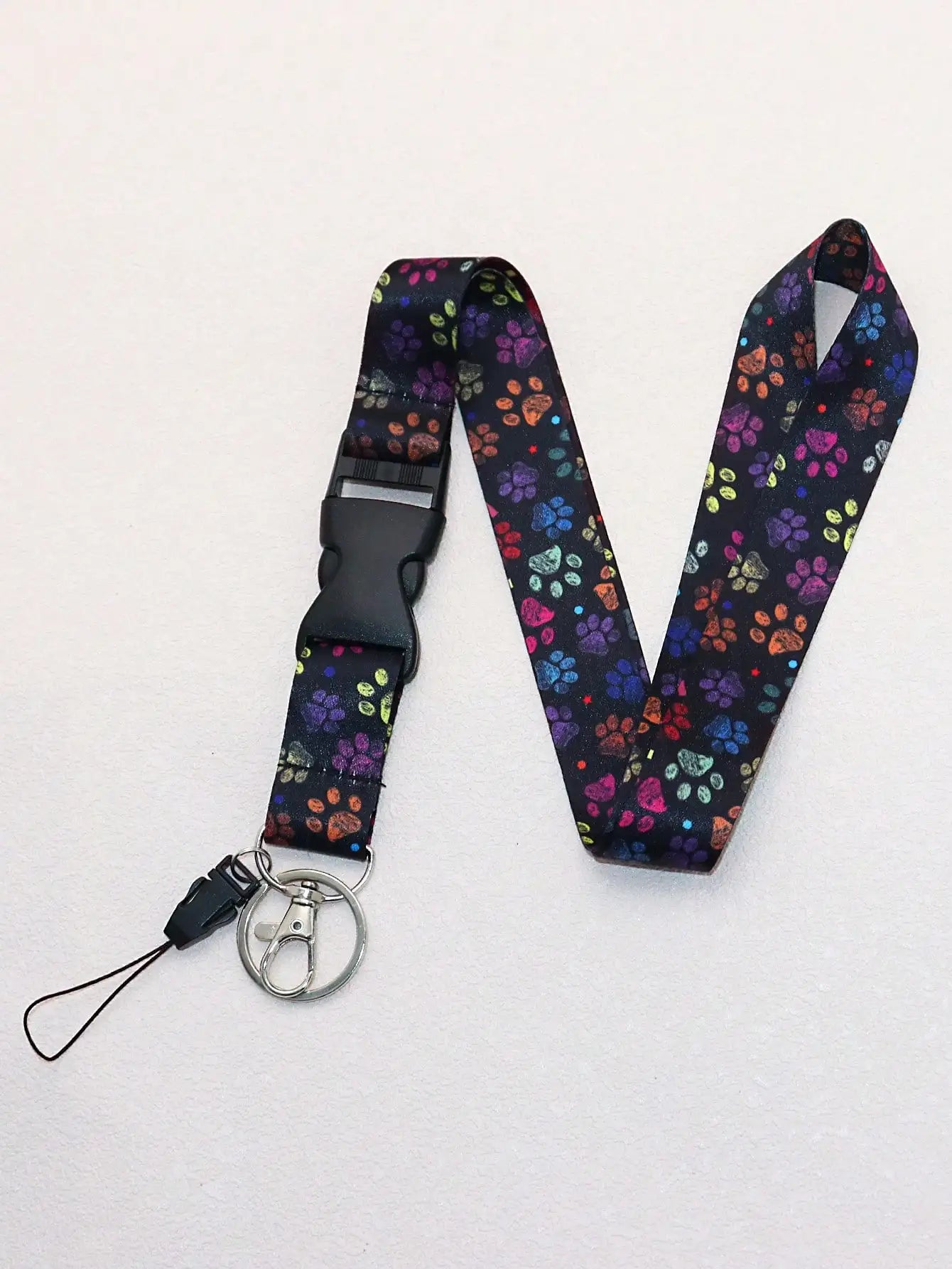 Mobile Phone Lanyard Colorful Dog Paws Neck Strap Keychain Lanyard for Credit ID Card Holder Keychain Key Ring Accessories