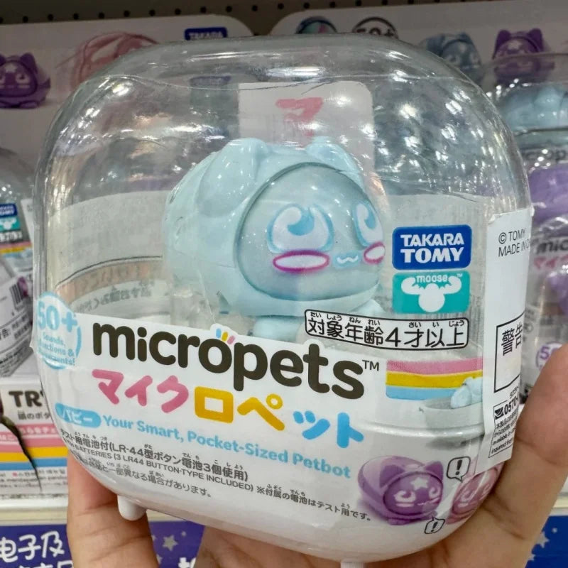 Genuine Takara Tomy Micropets Pocket-Sized Petbot Cat Rabbit Dog Series Electron Pet Interaction Machine Toy Gifts