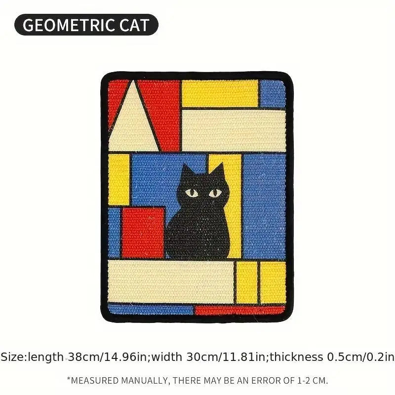 New Visible Vertical Sisal Cat Scratching Board, Wall Mounted Wear Resistant Non Shedding Cat Scratcher Mat Indoor Cat Entertain