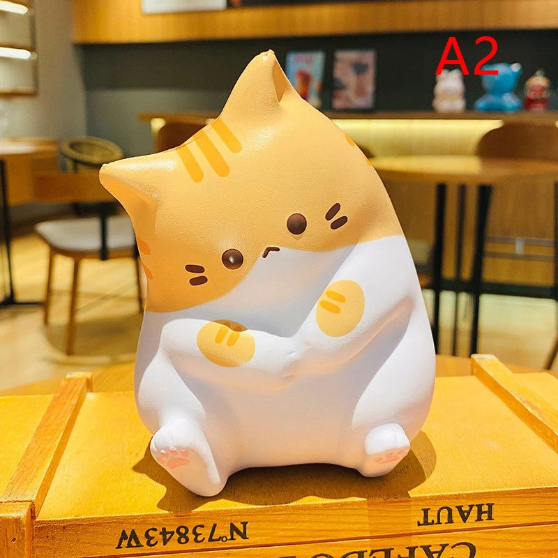 New Cat Stress Relief Squishy Toy PU Slow Rising Squeeze Antistress Ball Cartoon Table Ornaments Squishy Stress Reliever Toys