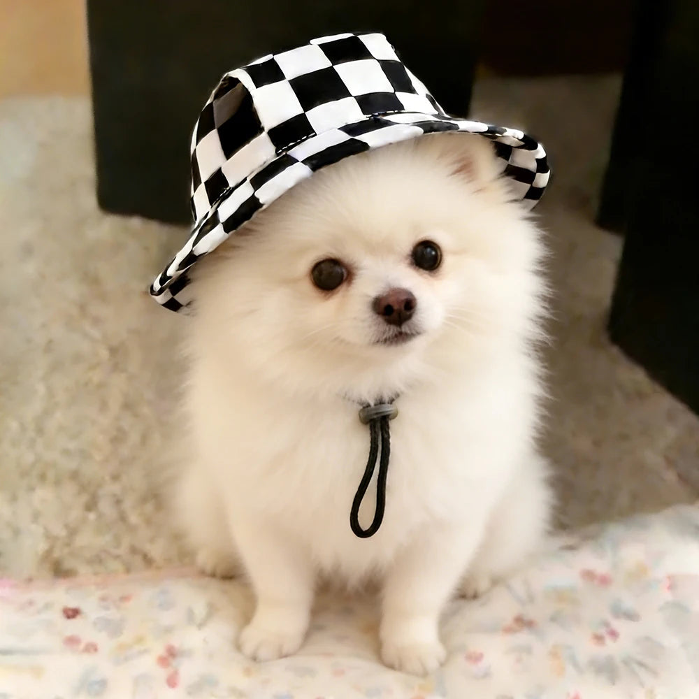 Cute Print Dog Hat for Small Medium Dogs Adjustable Pet Cap Puppy Pug Corgi Dachshund Hats Mascotas Perros Accessories