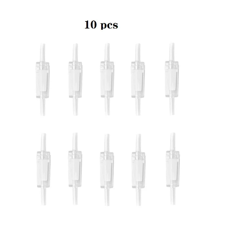 10pcs Plastic One Way Check Valve for Aquarium Air Pump Non-Return Home Fish Tank CO2 System