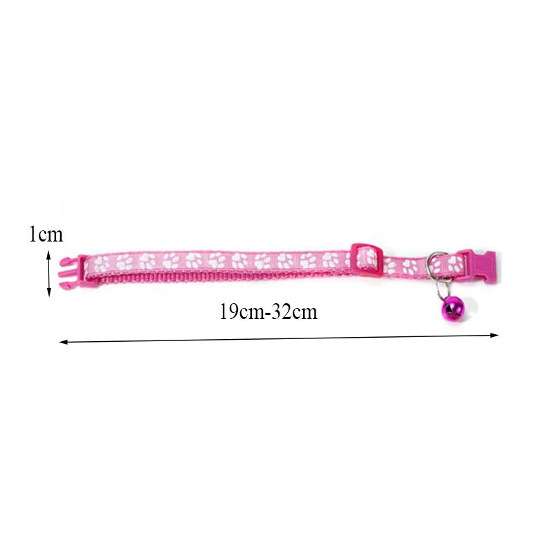 New hot pet for cat bell collar dog print cat collar multi-color optional necklace ring cat rope collar pet supplies