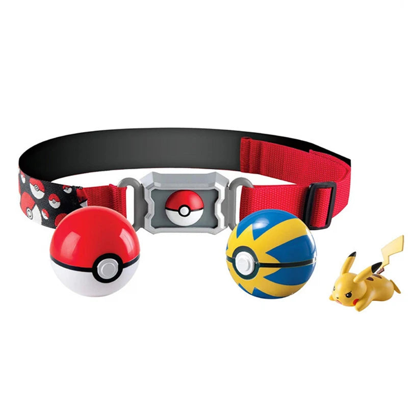 Pokemon Belt Ball Toys Kawaii Pet Elf Pikachu Squirtle Bulbasaur Cosplay Battle Competitive Game Pocket Monster Pocket Ball