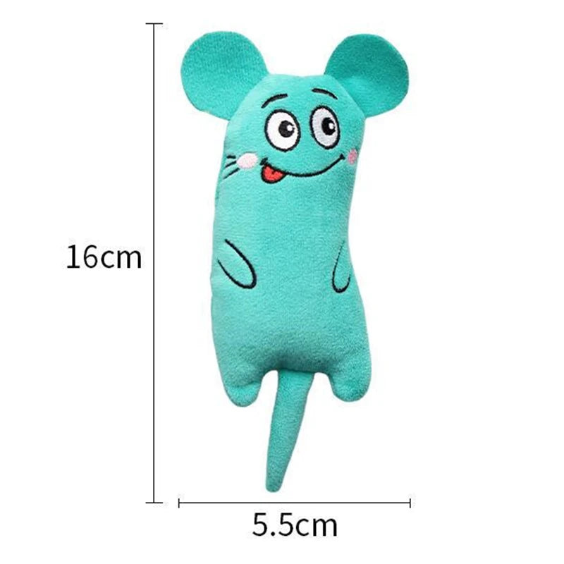 Funny Pet Plush Embroidery Catnip Toy Cat Expressive Mouse Toys Interactive Cat Toy Kitten Bite Resistance Toy Pet Accessories