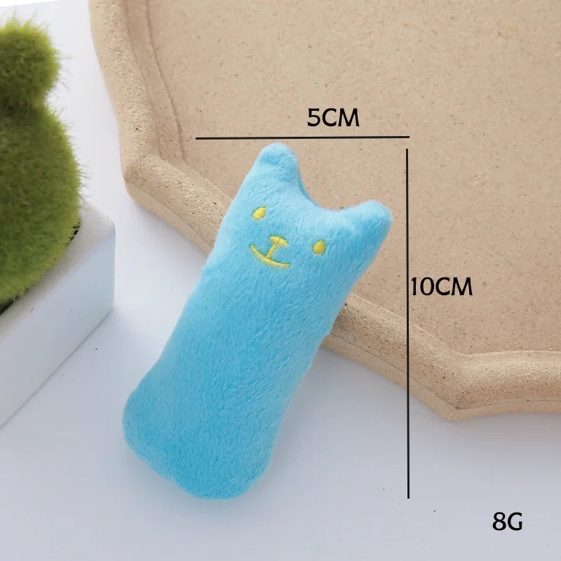 Catnip Plush Thumb Toy For Cats Scratch Resistant Chewable Kitten Molar Toy Interactive Self-Play To Relieve Boredom Durable