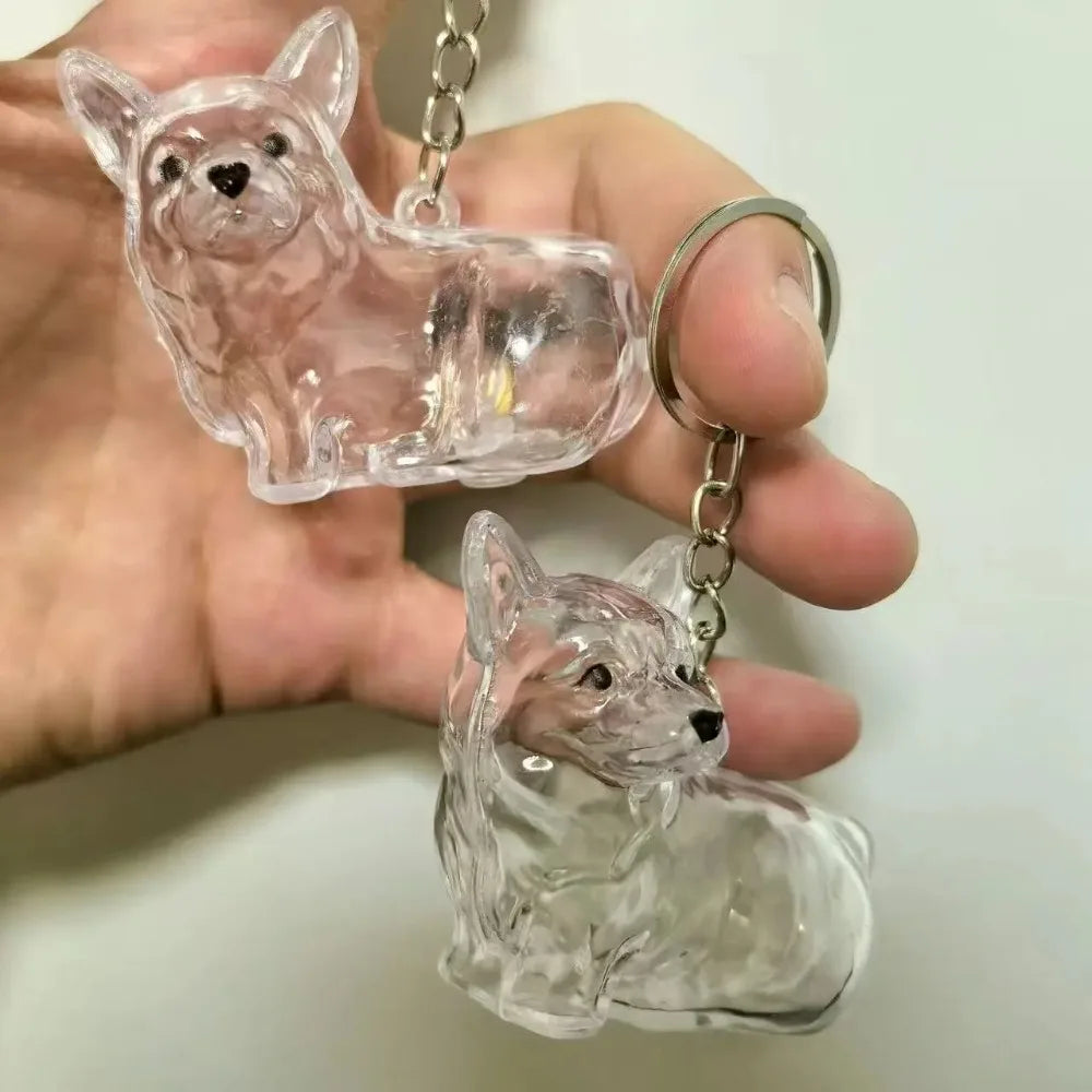 Dog Hair Storage Pendant Cute Keychain Bag Pendant Couple Car Key Chains Jewelry Souvenir Collection Gift Decoration Accessories