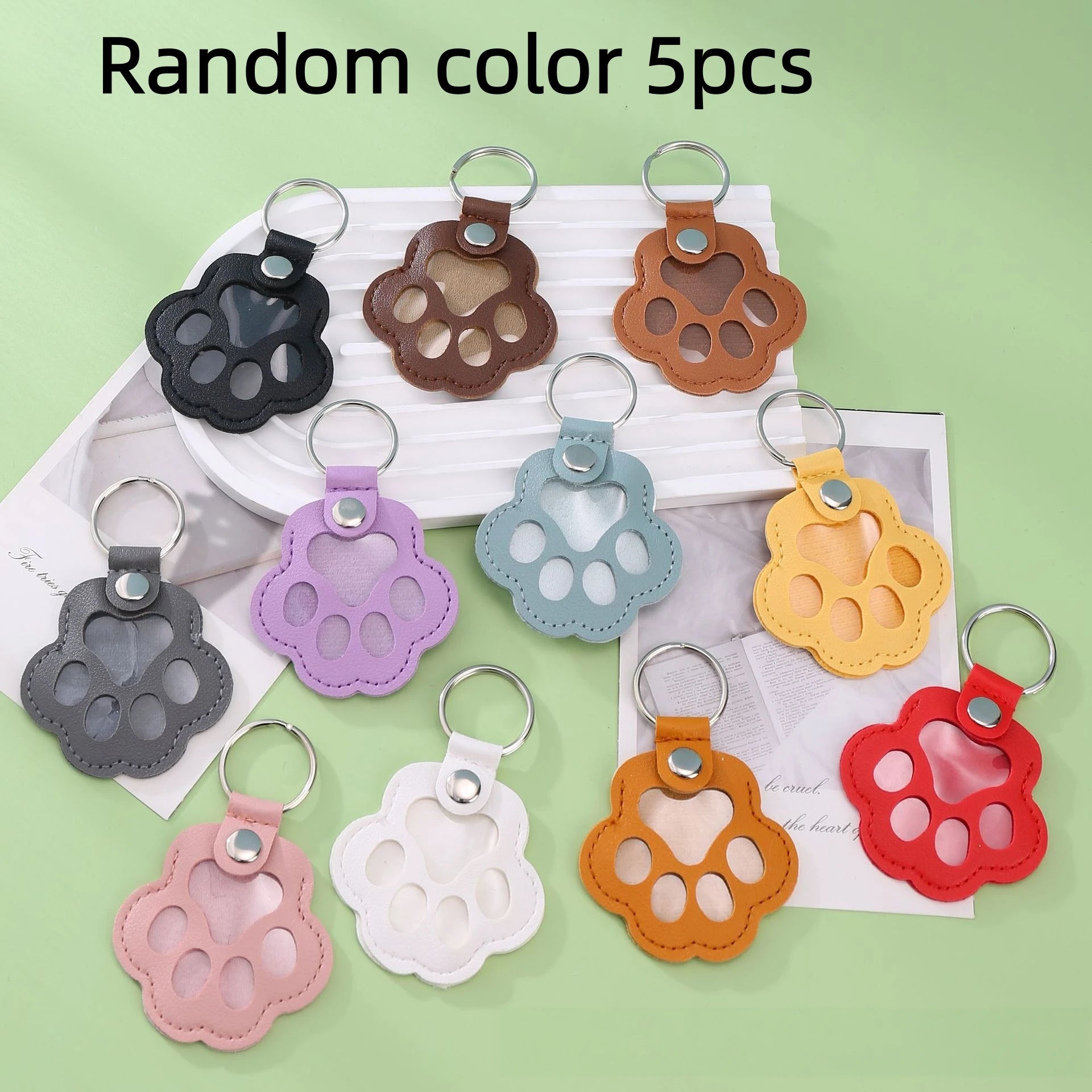 Dog Hair Collector Keychain Leather Pet Memorial Keepsake Fur Storage Pendant Charm Gift Keyring Anti Loss Pendant Accessories