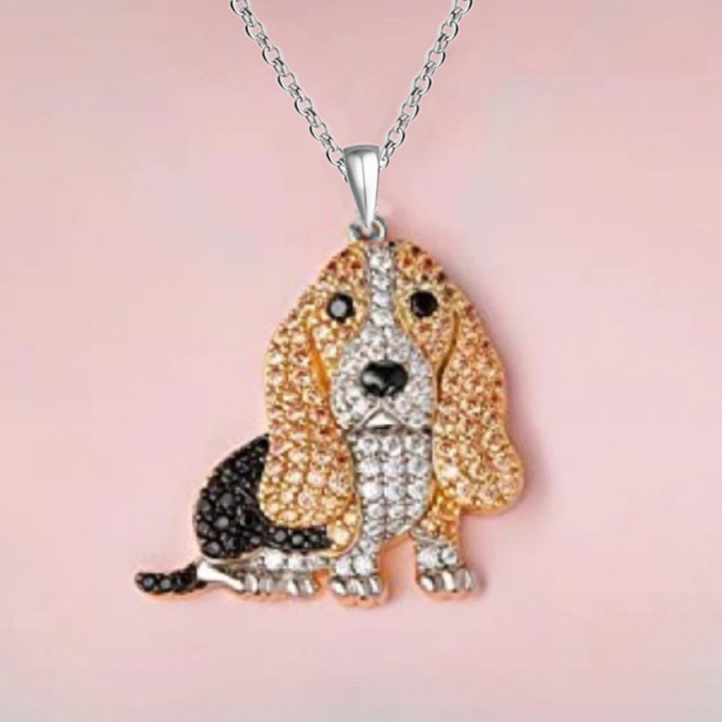 Exquisite and Cute Schnauzer Dog Pendant Necklace for Women Elegant Pet Puppy Jewelry Animal Accessories Dog Lovers Gift