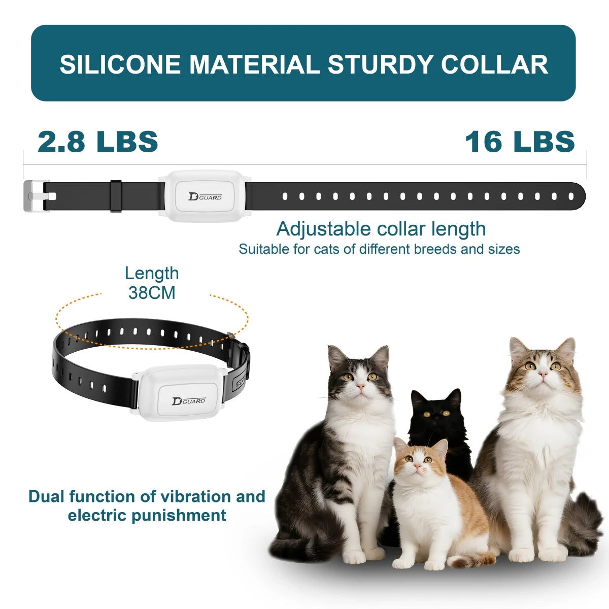 Cat Training Collar, 3000-3300FT Cat Shock Collar with Remote , Cat Stop Meowing Collar, Cat Remote Control Collar Pet Products