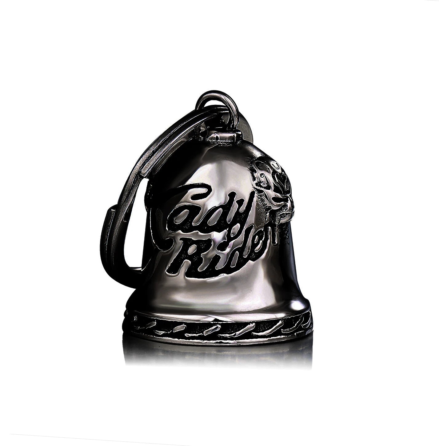 Motorcycle Guardian Bell Key Chain for Riders,Stainless Steel Biker Bells Accessories & Live To Ride for Luck