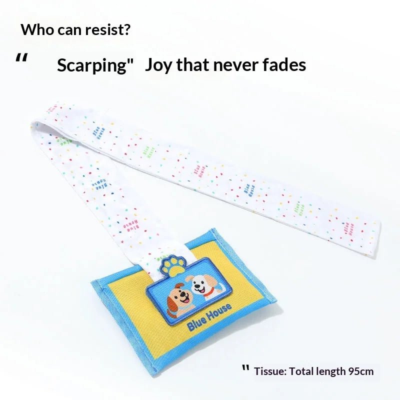 Dog Sniffing Chew Toy Tissue Box Shape Food Hiding Puzzle Bite Resistant Consume Energy Indoor Play For Medium Dogs