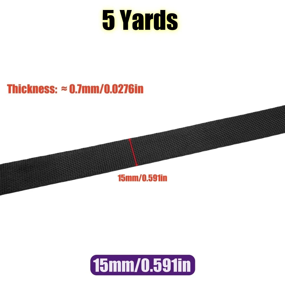 5 Yards 10-50mm Nylon Webbing Tape Backpack Strap Pet Collar Safety Belt Ribbon Band Bag Clothing DIY Sewing Accessories