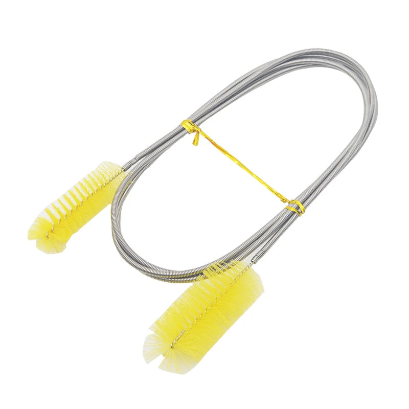 Aquarium Cleaning Brush for Water Filter Pump Lily Pipe Air Tube Hose Stainless Steel Fish Tank Brush Water Pump Accessories