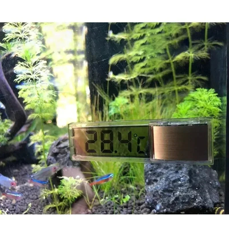 @1S-1pcs Aquarium Thermometer Electronic LCD Digital Fish Tank Temperature Measurement Fish Tank Temp Meter Aquarium Accessories