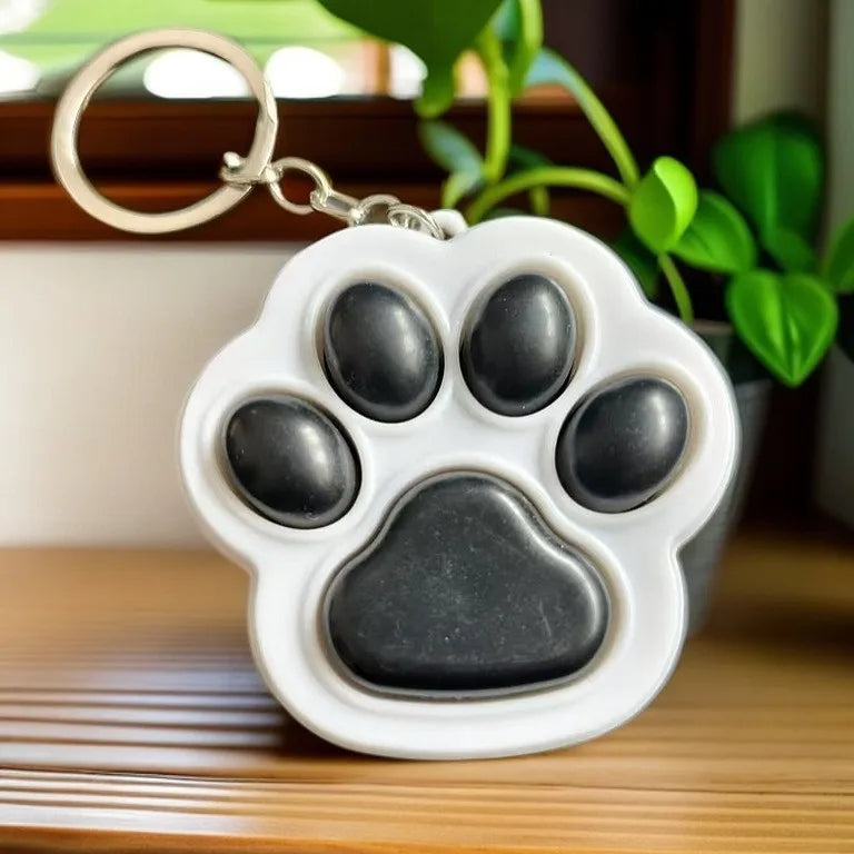 New Creative Personality Stress Relief Toy Cute Cat Paw Keyboard Key Chain Pendant Couple Bag Pendant Toy Gift