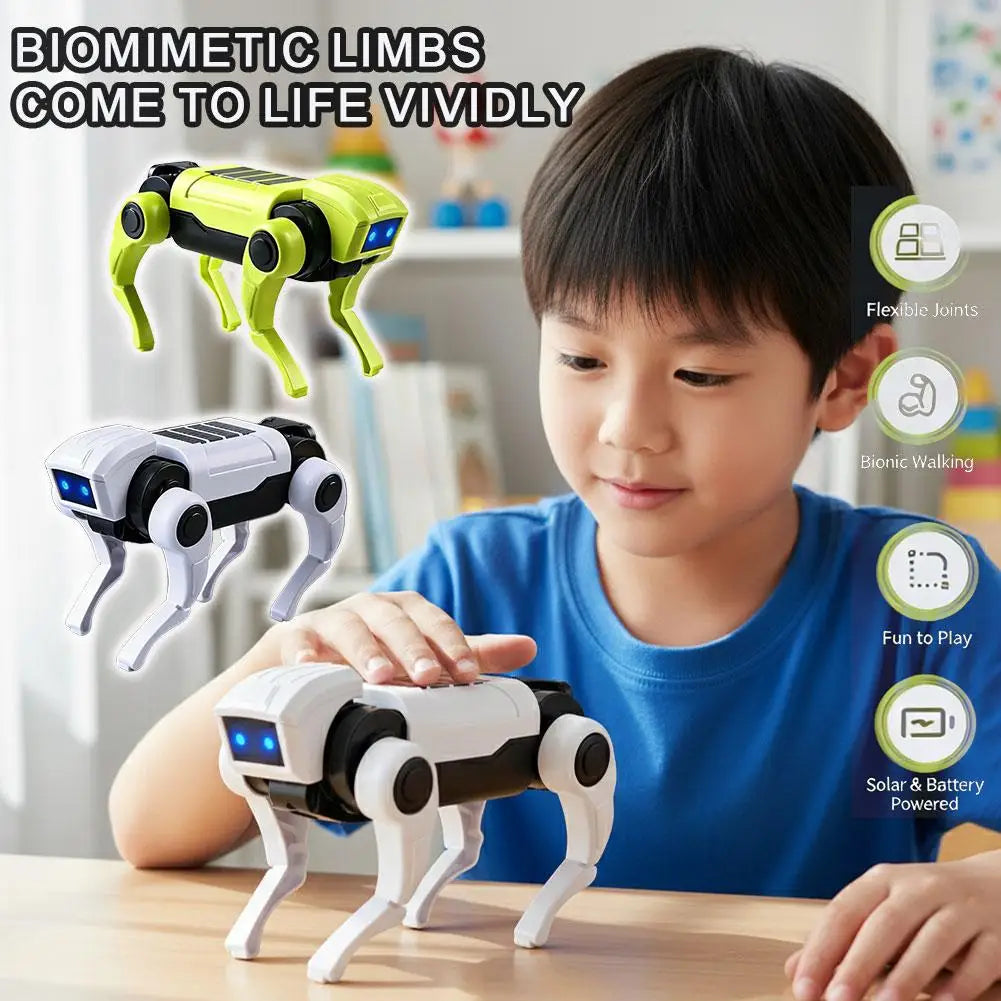 DIY Assembly RC Robot Dog Toy Remote Control Mechanical Robot Kit Science Teaching Model Electric Set Gift For Boys Kids