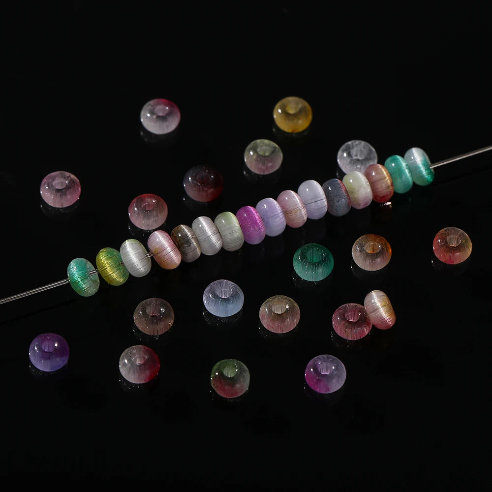 100Pcs/Lot 4mm Glass Imitation Cat Eye Round Beads for Handmade Making Jewelry DIY Bracelet Necklace Accessories