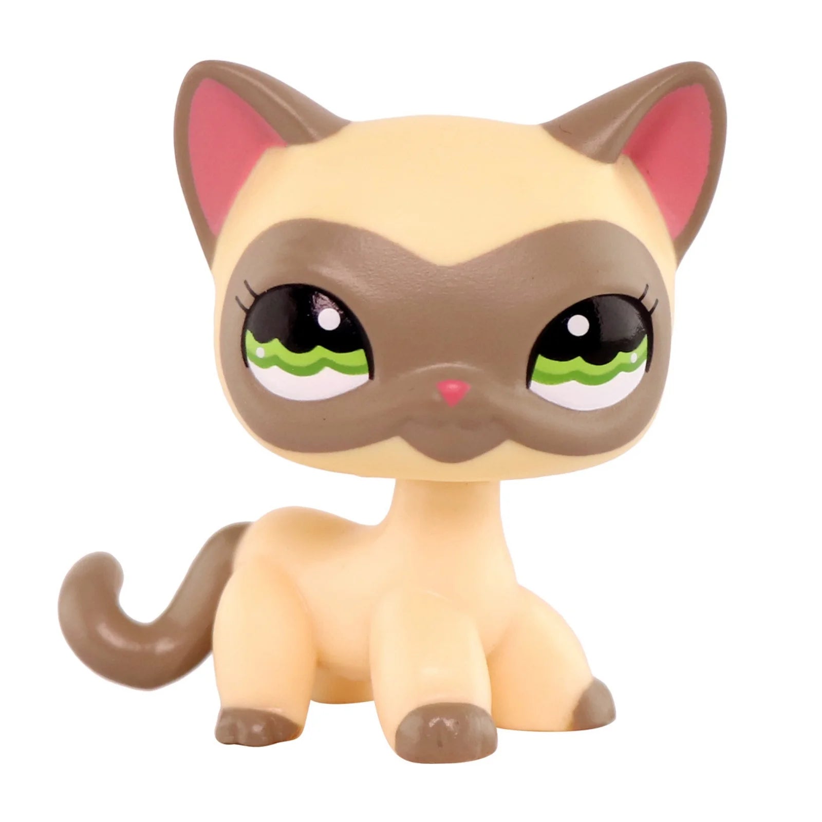 LPS Mini Pet Shop Pet Bobble Head Toy Rare Yellow Short Hair Cat Collectible Gift for Child Cute Animal Toys