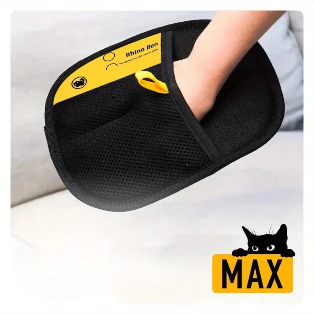 2-Piece Pet Hair Removal Gloves – Double-Sided Cat Brushes, Anti-Shedding Grooming Gloves, Hair Control Care Tools