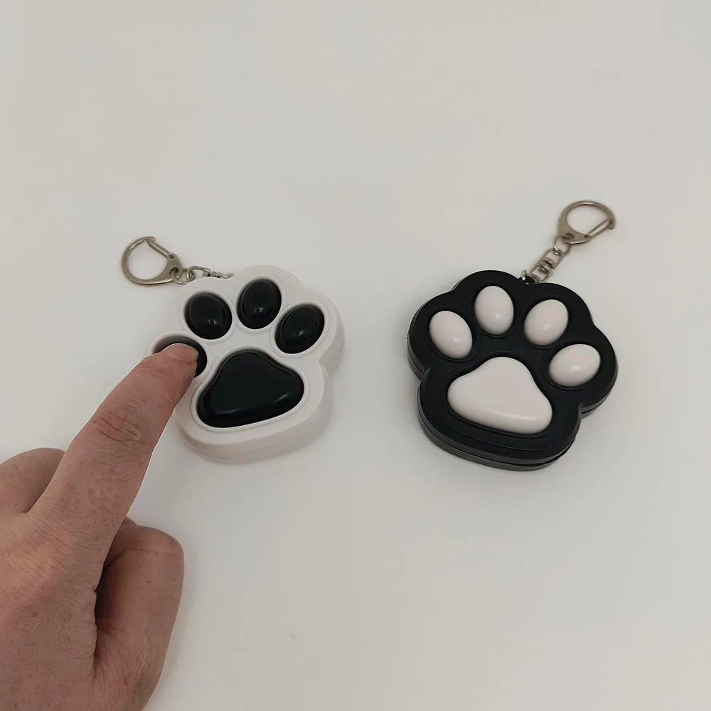 Cartoon Kawaii Cat Claw Button Decompression Toy Key Ring Pendant Cute Couple Car Bag Pendant Creative Keychain
