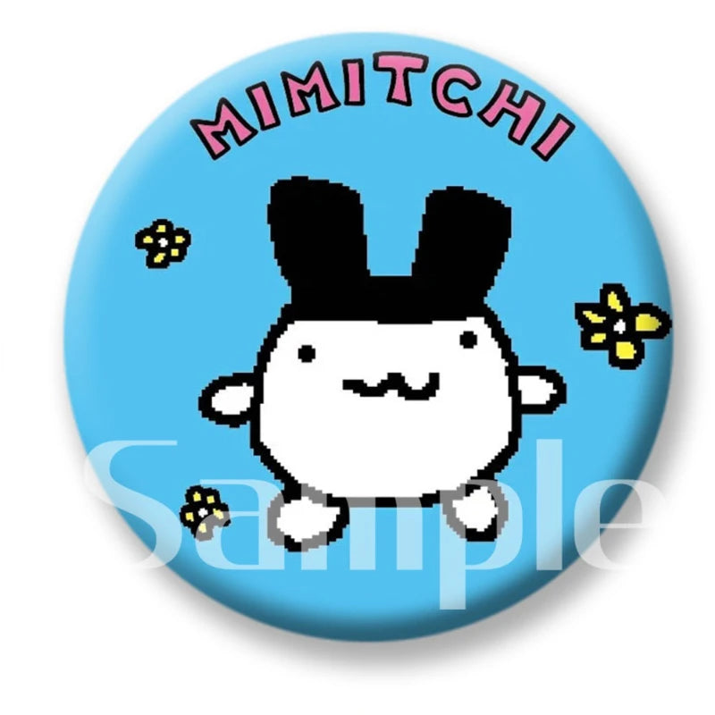 Tamagotchi Electronic Pets Cute Round Brooch Badge Refrigerator Magnets Keychain Mirror 58mm Jewelry Accessories Kawaii Gifts