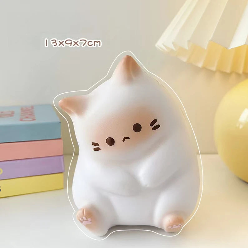 Adorable Cartoon Cat Squeeze Toys for Kids Adult Soft Pinch PU Slow Rebound Balls Pop Fidget Toys Halloween Christmas Gifts
