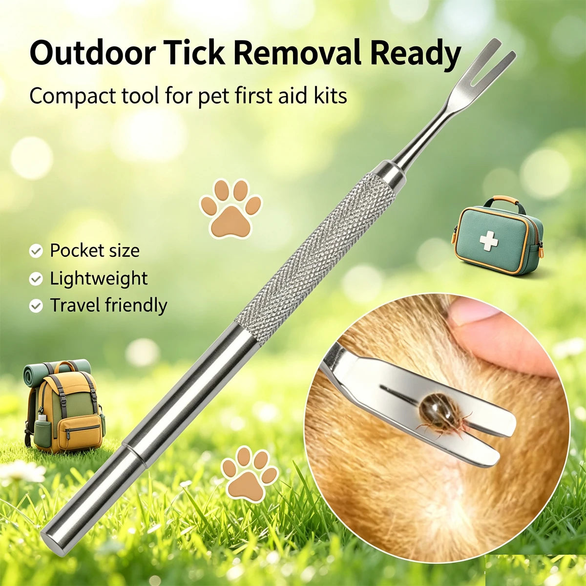 Tick and Flea Tweezers Pets Accessories Removal Dog Remover Grooming Perro Removes Ticks People Pet Clips Supplies Pulls Clip