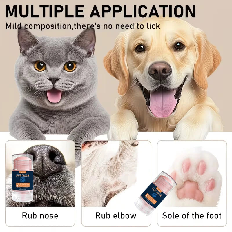 The Best Dog Paw Wax and Moisturizing Paw Balm Can Form an Invisible Barrier | Coconut Oil Ointment, Dog Nose Balm to Protect and Heal Dry, Cracked Paws - Dry, Itchy Skin and Cracked Dog Noses. Essential Pet Care Product.