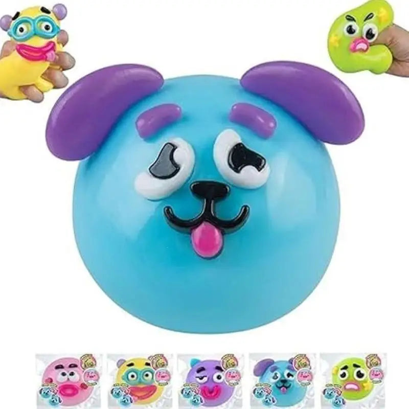 Smushers Dog Face Swap Squishy Toy with Slow Rise Feature for Relaxing Playful Moments