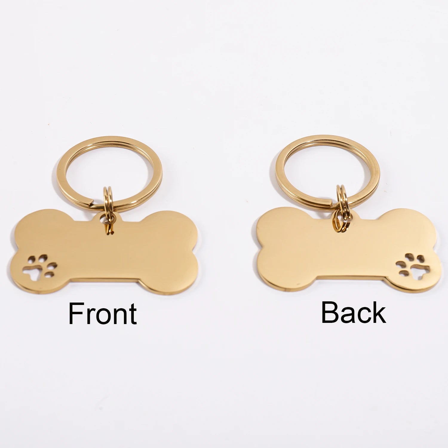 Custom Text Dog Tags Personalized Name Dog Cat ID Tag Bone Shaped Pendant Laser Engraving Address Number Customized Pets ID Tag